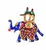Ambabari Elephant Meenakari Metal Animal Figurine