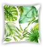 Green Floral Satin 16 x 16 Inches Cushion Cover