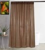 Brown PVC Solid 7ft Blackout Eyelet Shower Curtain
