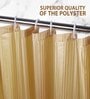 Beige PVC Solid 7ft Blackout Eyelet Shower Curtain