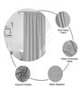 Grey PVC Striped 7ft Blackout Eyelet Shower Curtain (1pc)