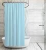 Blue PVC Solid 7ft Blackout Eyelet Shower Curtain (1pc)