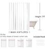 Blue PVC Solid 7ft Blackout Eyelet Shower Curtain (1pc)