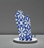 Blue & White Cotton Heat Resistant Oven Gloves
