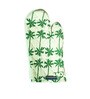 Green & White Cotton Heat Resistant Oven Gloves