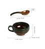 Amber & Teal 300ml (Set of 4) Ceramic Soup Bowl with Spoon