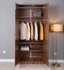 Amber 2 Door Wardrobe In Walnut Finish With Lock