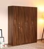 Amber 4 Door Wardrobe in Walnut Finish Amber 4 Door Wardrobe in Walnut Finish