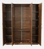 Amber 4 Door Wardrobe in Walnut Finish Amber 4 Door Wardrobe in Walnut Finish
