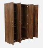Amber 4 Door Wardrobe in Walnut Finish Amber 4 Door Wardrobe in Walnut Finish