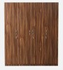 Amber 4 Door Wardrobe with Drawer in Walnut Finish