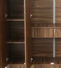 Amber 4 Door Wardrobe with Drawer in Walnut Finish