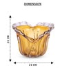 Amber Bloom Glass Vase