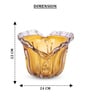 Amber Bloom Glass Vase