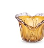 Amber Bloom Glass Vase