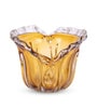 Amber Bloom Glass Vase