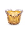 Amber Bloom Glass Vase