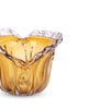Amber Bloom Glass Vase