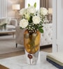 Amber Cased Luxe Glass Vase