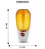 Amber Cased Luxe Glass Vase
