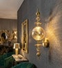Amber Crystal Glass Wall Light