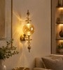 Amber Crystal Glass Wall Light