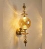 Amber Crystal Glass Wall Light