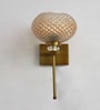 Amber Diamond Cut Glass Wall Light