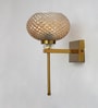 Amber Diamond Cut Glass Wall Light