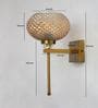 Amber Diamond Cut Glass Wall Light