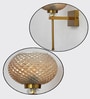 Amber Diamond Cut Glass Wall Light
