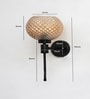 Amber Diamond Glass Black Wall Sconce