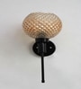 Amber Diamond Glass Black Wall Sconce