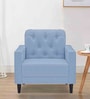 ARRA Amber Fabric 1 Seater Sofa in Blue Colour