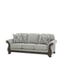 Amber Fabric 3 Seater Sofa In Grey Color
