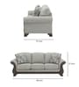 Amber Fabric 3 Seater Sofa In Grey Color