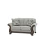 Amber Fabric 2 Seater Sofa In Grey Color
