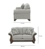 Amber Fabric 2 Seater Sofa In Grey Color