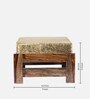 Amber Foot Stool Set Of 2 In Green Sparkle Colour