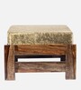 Amber Foot Stool Set Of 2 In Green Sparkle Colour