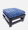 Amber Foot Stool Set Of 2 In Indigo Colour