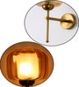 Amber Glass Brass Wall Sconce Modern Light Fixture