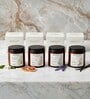 Amber Glass Jar Scented Candles Set Of 4