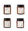 Amber Glass Jar Scented Candles Set Of 4