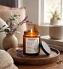 Amber Glass Jar Scented Candles Set Of 4