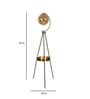 Amber Glass Shade Floor Lamp With Metal Base