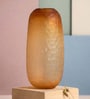 Amber Glow Glass Vase