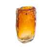 Amber Ice Glass Vase L