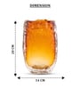 Amber Ice Glass Vase L