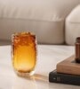 Amber Ice Glass Vase L